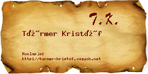 Türmer Kristóf névjegykártya
