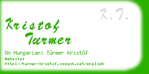kristof turmer business card