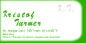 kristof turmer business card